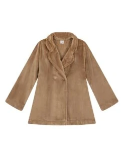 Veste En Peluche Flanelle ESSENTIEL H77A Doré -Pyjama Chic Femme Magasin veste en peluche flanelle essentiel h77a dore 5
