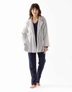 Veste En Peluche Flanelle ESSENTIEL H77A Gris