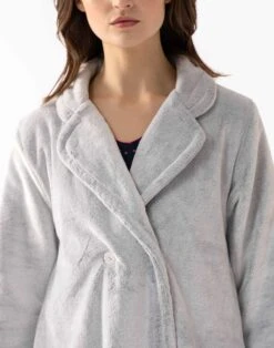 Veste En Peluche Flanelle ESSENTIEL H77A Gris 9 Veste En Peluche Flanelle ESSENTIEL H77A Gris -Pyjama Chic Femme Magasin veste en peluche flanelle essentiel h77a gris 3