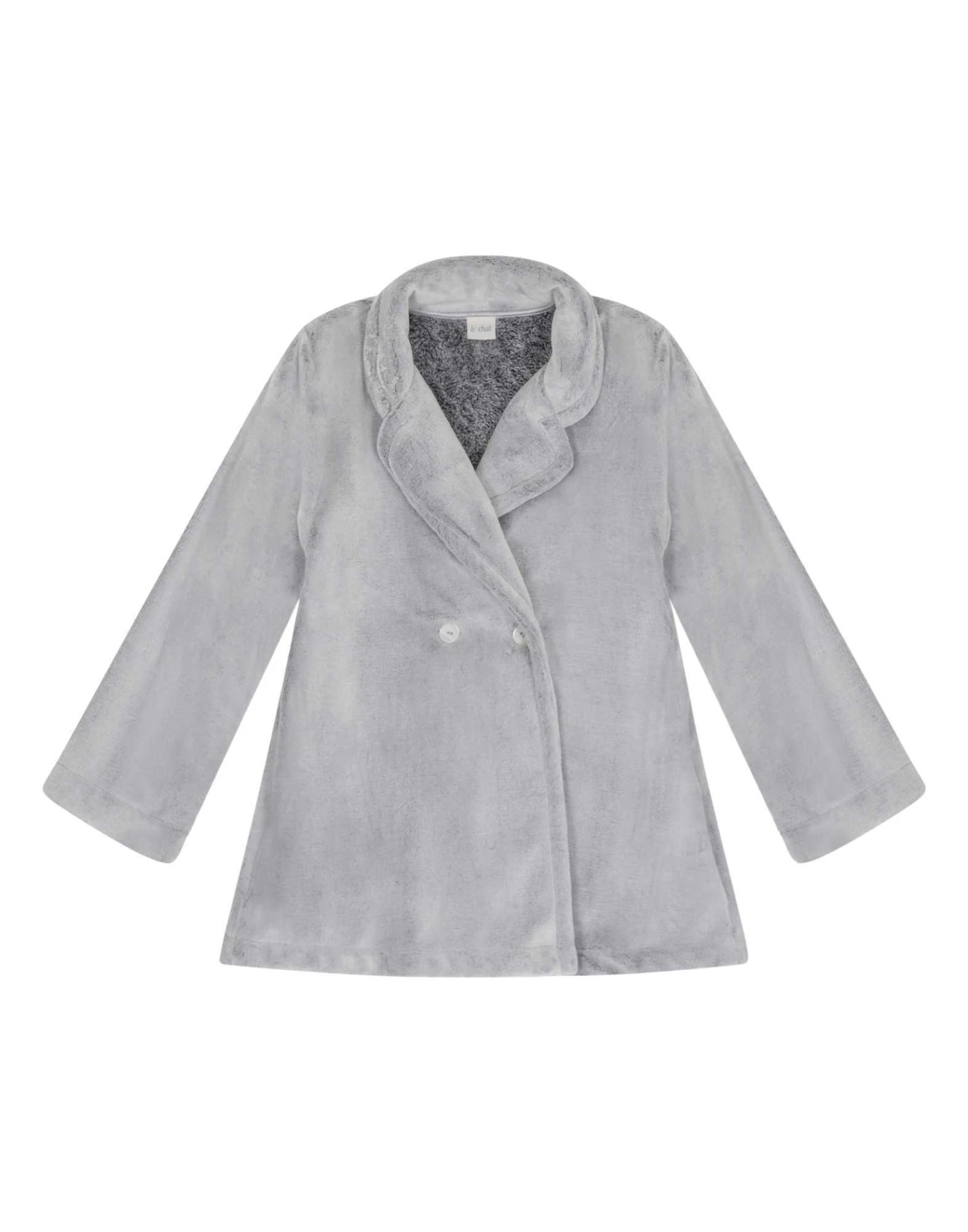 Veste En Peluche Flanelle ESSENTIEL H77A Gris 6 Veste En Peluche Flanelle ESSENTIEL H77A Gris – Image 6