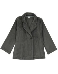 Veste En Peluche Flanelle ESSENTIEL H77A Lichen -Pyjama Chic Femme Magasin veste en peluche flanelle essentiel h77a lichen 5