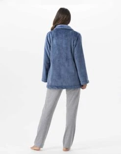 Veste En Peluche Flanelle ESSENTIEL H77A Prusse 10 Veste En Peluche Flanelle ESSENTIEL H77A Prusse -Pyjama Chic Femme Magasin veste en peluche flanelle essentiel h77a prusse 4
