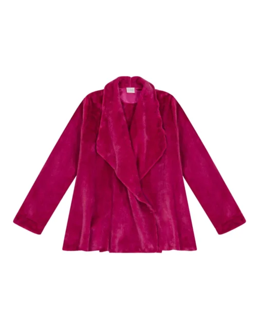 Veste Homewear En Fourrure ESSENTIEL H73A Pivoine -Pyjama Chic Femme Magasin veste homewear en fourrure essentiel h73a pivoine 3