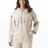 Veste Sweat Zippée En Maille Tricot Lurex FRILEUSE 670 Beige