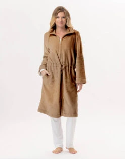 Veste Zippée En Peluche Flanelle ESSENTIEL 853 Doré