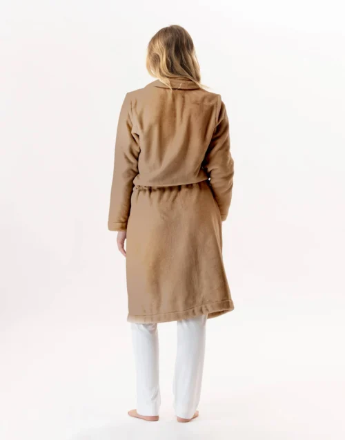 Veste Zippée En Peluche Flanelle ESSENTIEL 853 Doré 9 Veste Zippée En Peluche Flanelle ESSENTIEL 853 Doré -Pyjama Chic Femme Magasin veste zippee en peluche flanelle essentiel 853 dore 4