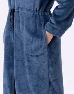 Veste Zippée En Peluche Flanelle ESSENTIEL 853 Prusse -Pyjama Chic Femme Magasin veste zippee en peluche flanelle essentiel 853 prusse 2