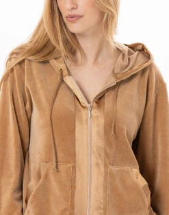 Pyjama Chic Femme Magasin -Pyjama Chic Femme Magasin veste zippee en velours velvet 870 dore 1