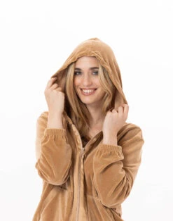 Veste Zippée En Velours VELVET 870 Dore 13 Veste Zippée En Velours VELVET 870 Dore -Pyjama Chic Femme Magasin veste zippee en velours velvet 870 dore 2