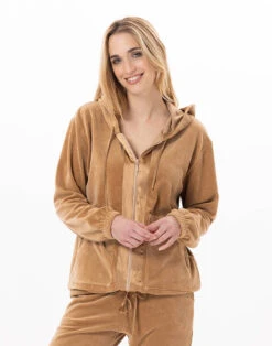 Veste Zippée En Velours VELVET 870 Dore