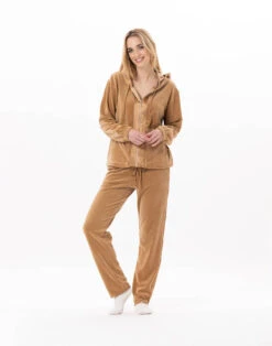 Veste Zippée En Velours VELVET 870 Dore 17 Veste Zippée En Velours VELVET 870 Dore -Pyjama Chic Femme Magasin veste zippee en velours velvet 870 dore 6