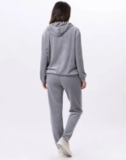 Veste Zippée En Velours VELVET 870Gris Chine -Pyjama Chic Femme Magasin veste zippee en velours velvet 870 gris chine 8