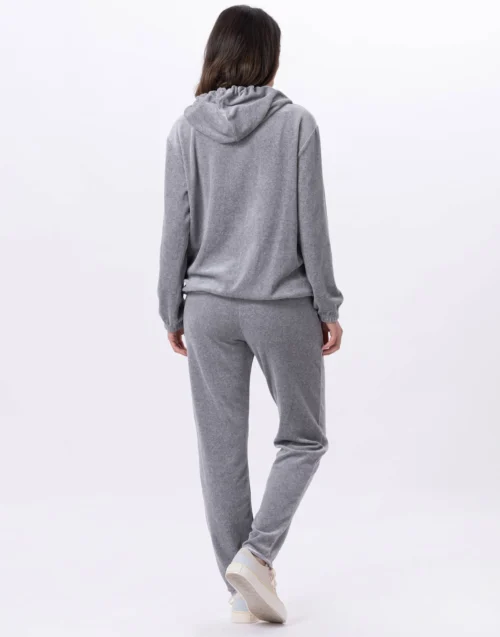 Veste Zippée En Velours VELVET 870Gris Chine -Pyjama Chic Femme Magasin veste zippee en velours velvet 870 gris chine 8